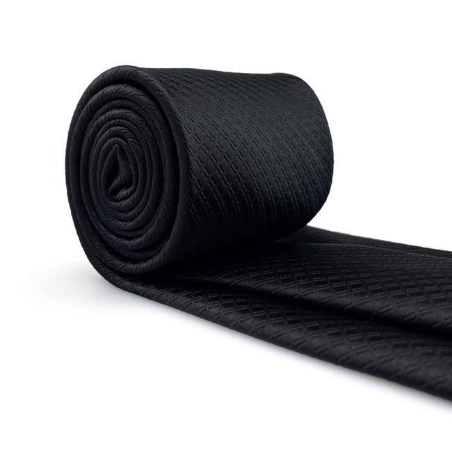 shlax & wing C28 Silk Black Solid Mens Necktie Fashion Wedding Acceossories Hanky Brand New extra long size Ties for male Rebajas de fábrica