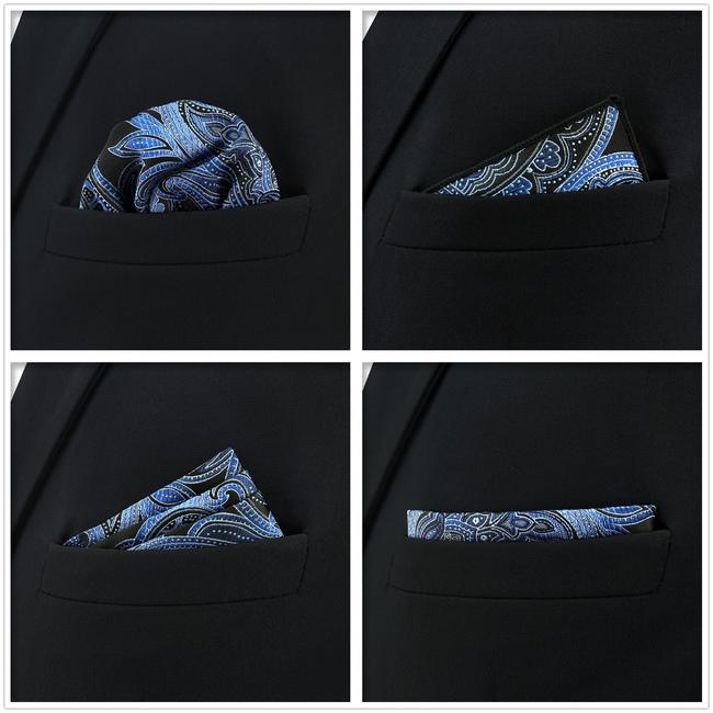shlax & wing 5 Pieces Mens Pocket Square Pack Assorted Classic Handkerchiefs 2-76 Mejor oferta