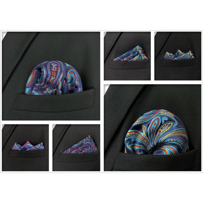 shlax & wing 5 Pieces Mens Pocket Square Pack Assorted Classic Handkerchiefs 2-76 Mejor oferta