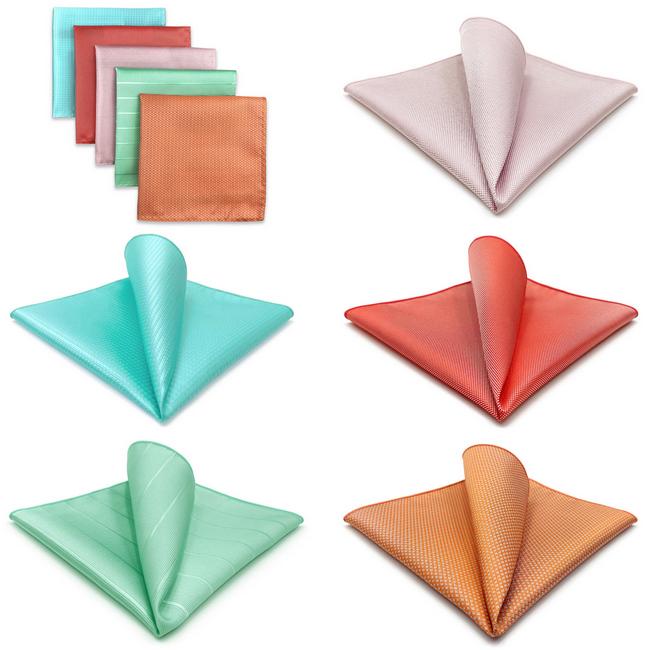 shlax & wing 5 Pieces Mens Pocket Square Pack Assorted Classic Handkerchiefs 57 Rebajas online