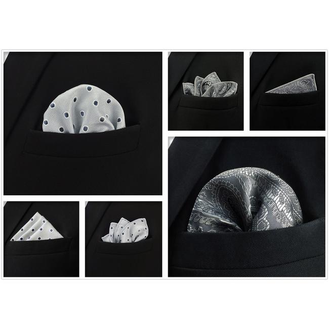 shlax & wing 5 Pieces Mens Pocket Square Pack Assorted Fashion Handkerchiefs 2-15 Rebajas top