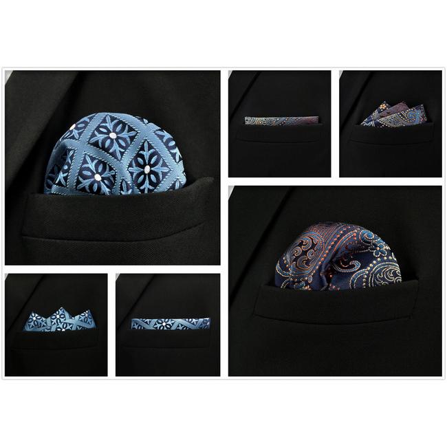 shlax & wing 5 Pieces Mens Pocket Square Pack Assorted Fashion Handkerchiefs Set 58 Envío gratis