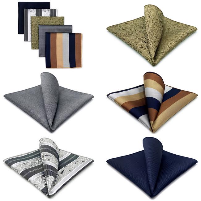 shlax & wing 5 Pieces Mens Pocket Square Set Assorted Fashion Handkerchiefs 1-48 Oferta especial
