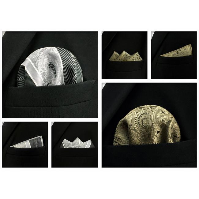 shlax & wing 5 Pieces Mens Pocket Square Set Assorted Fashion Handkerchiefs 1-48 Oferta especial