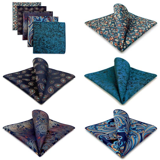 shlax & wing Mens Pocket Square Set 5 Pieces Assorted Classic Handkerchiefs 1-74 Envío gratis