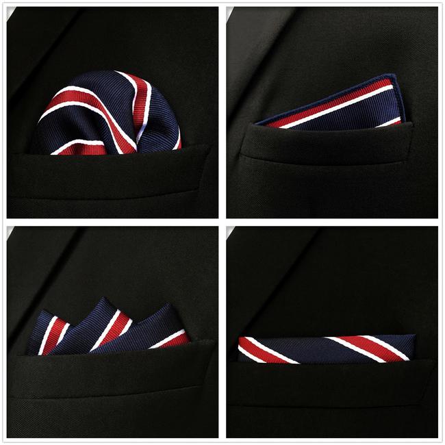 shlax & wing Mens Pocket Square Set 5 Pieces Assorted Classic Handkerchiefs 2-48 Últimos 3 días