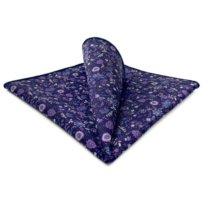 shlax & wing BH52 Purple Floral Mens Pocket Square Classic Dress Party Fashion Wedding Handkerchief Groom COMPRAR AHORA