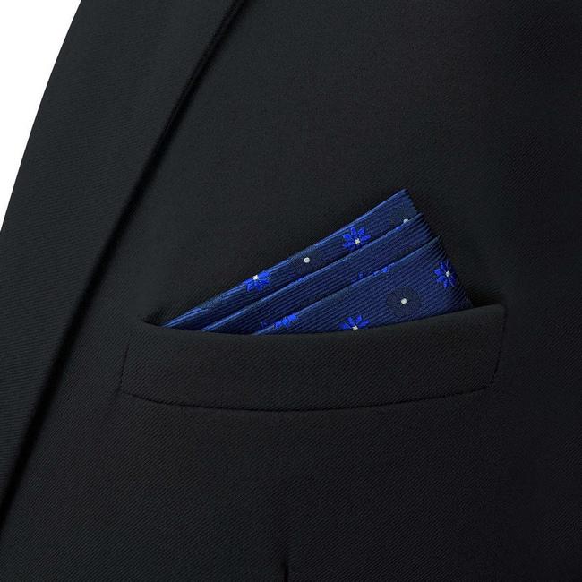 shlax & wing BH56 Blue Floral Mens Pocket Square Classic Fashion Handkerchief Wedding ÚLTIMAS EDICIONES
