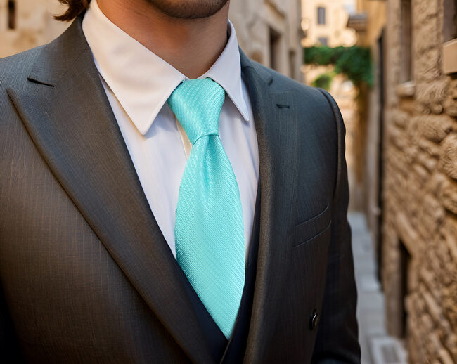 shlax & wing C34 Aqua Solid Silk Mens Necktie Classic Brand New extra long size Fashion Wedding Acceossories Hanky Liquidación