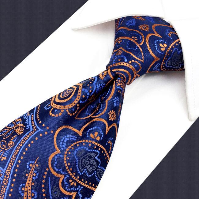 shlax & wing Q8 Floral Azure Golden Yellow Royal Blue Mens Necktie Ties Bow Tie 100% Silk Jacquard Woven Envío internacional gratuito