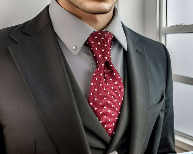 shlax & wing S15 Dots Dotty Maroon Red White Mens Neckties Ties 100% Pure Silk Jacquard Woven Limitado a 3 días