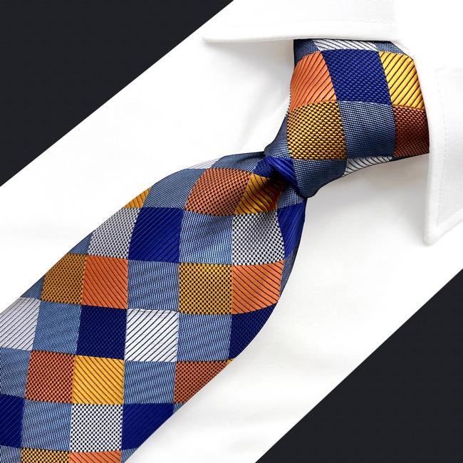 shlax & wing S17 Checked Multicolor Mens Ties Neckties 100% Silk Jacquard Woven Gift For Men Ahorra y exporta