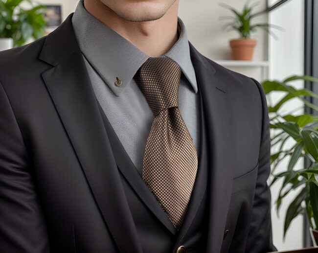shlax & wing U27 Dark Chocolate Houndstooth Mens Ties Silk Wedding Fashion Classic Brand New Dress Cufflinks Set Descuentos del mes