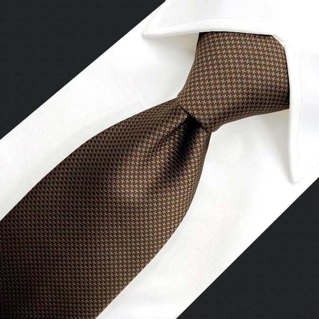 shlax & wing U27 Dark Chocolate Houndstooth Mens Ties Silk Wedding Fashion Classic Brand New Dress Cufflinks Set Descuentos del mes