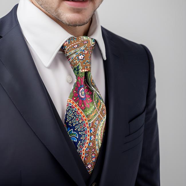 shlax & wing U31 Paisley Multicolor Red Green Yellow Blue Mens Ties Necktie 100% Silk Printing Handmade New Oferta exclusiva