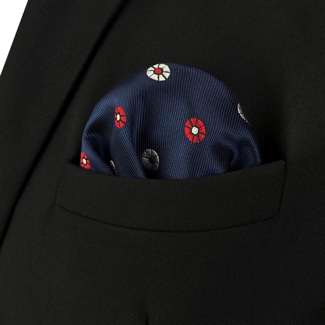 shlax & wing AH98 Blue Floral Mens Pocket Square Classic Fashion Handkerchief Acceossories Wedding Devoluciones gratuitas
