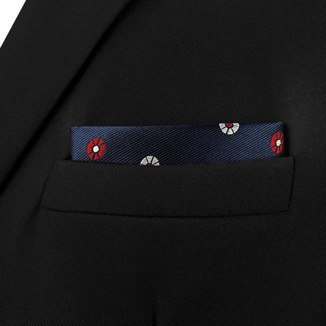 shlax & wing AH98 Blue Floral Mens Pocket Square Classic Fashion Handkerchief Acceossories Wedding Devoluciones gratuitas