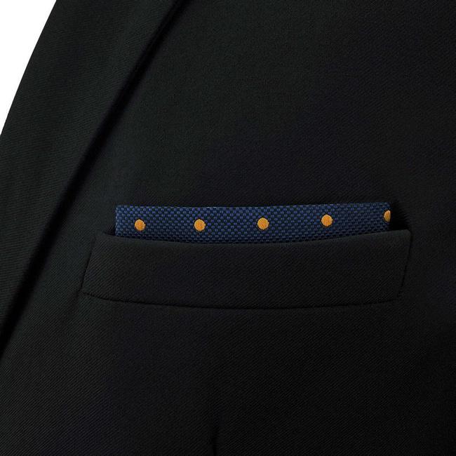 shlax & wing BH54 Blue Polka Dots Mens Pocket Square Classic Fashion Business Handkerchief Acceossories Wedding En línea