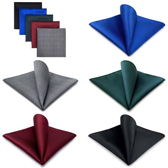 shlax & wing 5 Pieces Assorted Fashion Mens Pocket Square Classic Handkerchiefs Set 2-6 Ofertas