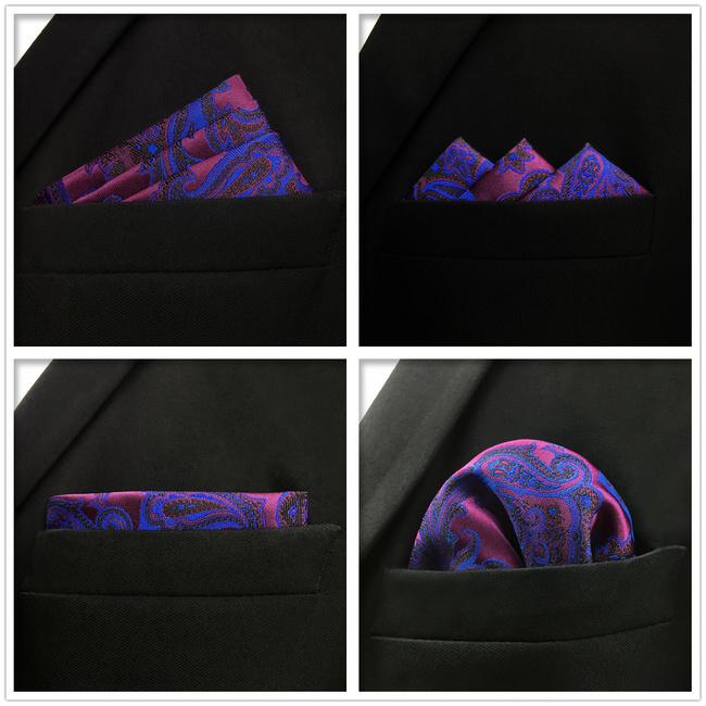 shlax & wing 5 Pieces Assorted Fashion Mens Pocket Square Classic Handkerchiefs Set 1-35 Venta caliente