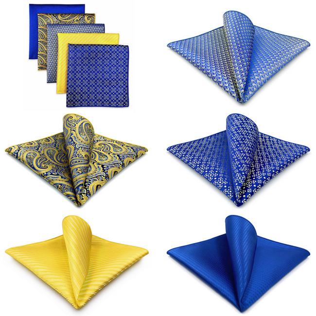 shlax & wing 5 Pieces Assorted Fashion Mens Pocket Square Classic Handkerchiefs Set 1-73 En oferta