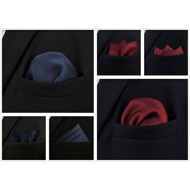 shlax & wing 5 Pieces Assorted Mens Pocket Square Fashion Classic Handkerchiefs Set 1-38 Rebajas baratas