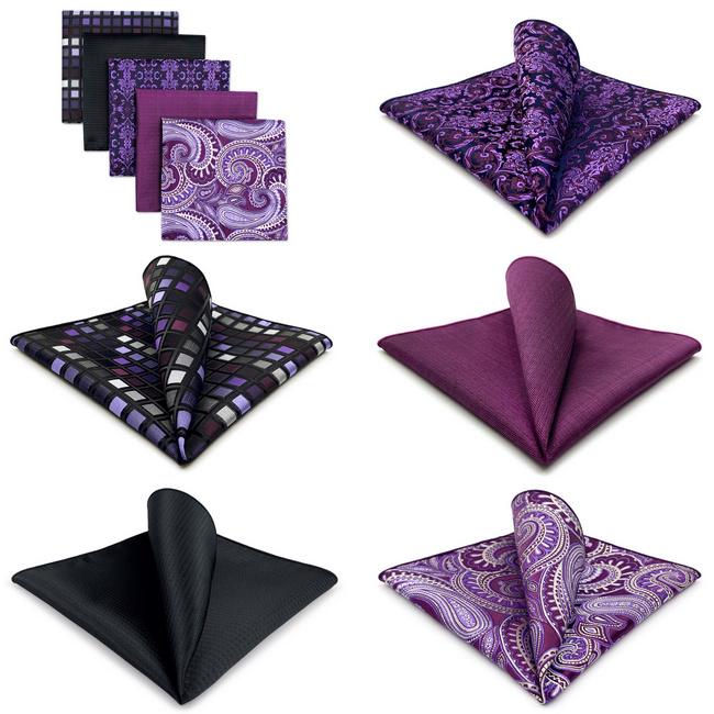 shlax & wing 5 Pieces Assorted Mens Pocket Square Fashion Classic Handkerchiefs Set 1-39 Rebajas de fábrica