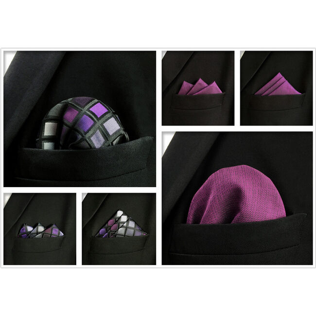 shlax & wing 5 Pieces Assorted Mens Pocket Square Fashion Classic Handkerchiefs Set 1-39 Rebajas de fábrica