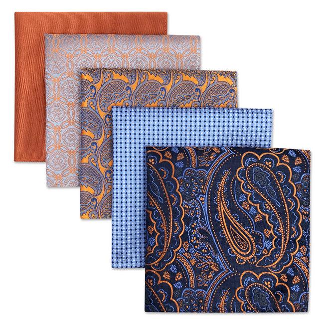 shlax & wing 5 Pieces Assorted Mens Pocket Square Fashion Classic Handkerchiefs Set 1-40 Los más vendidos