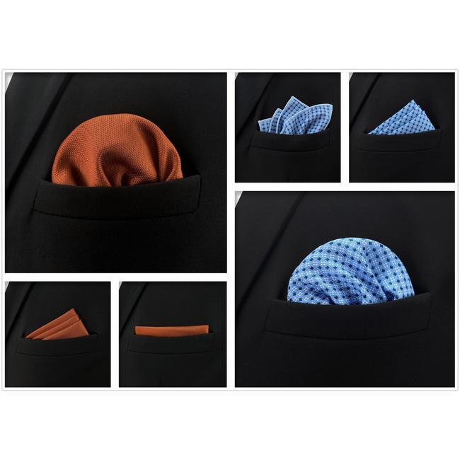 shlax & wing 5 Pieces Assorted Mens Pocket Square Fashion Classic Handkerchiefs Set 1-40 Los más vendidos