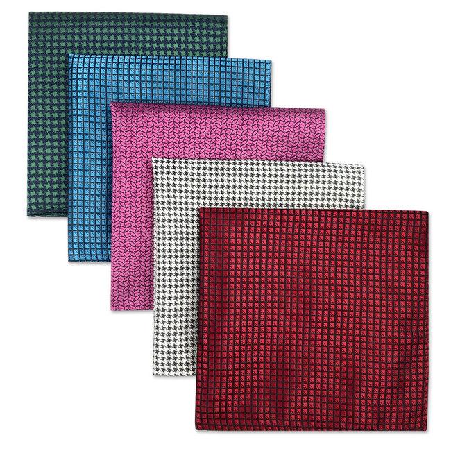 shlax & wing 5 Pieces Assorted Mens Pocket Square Fashion Classic Handkerchiefs Set 1-41 Ventas relámpago