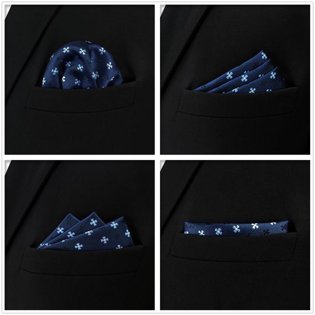 shlax & wing 5 Pieces Assorted Mens Pocket Square Fashion Classic Handkerchiefs Set 1-44 Descuento