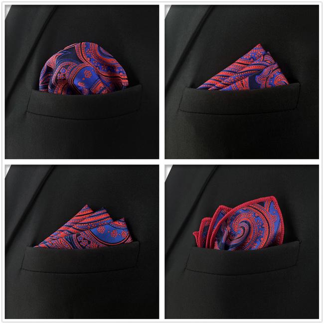 shlax & wing 5 Pieces Assorted Mens Pocket Square Fashion Classic Handkerchiefs Set 2-62 Tienda