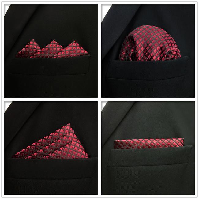 shlax & wing 5 Pieces Assorted Mens Pocket Square Solid Color Fashion Classic Handkerchiefs Set 1-16 Liquidación