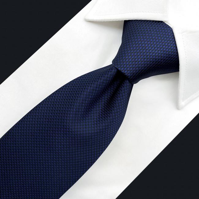 shlax & wing Y25 Navy Solid Handmade Jacquard Woven Classic Men Necktie Tie Bow tie Pocket Square Cufflinks Set Mejor oferta