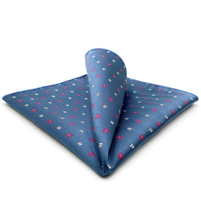 shlax & wing FH16 Blue Floral Mens Pocket Square Classic Fashion Handkerchief Acceossories Wedding Envío gratis