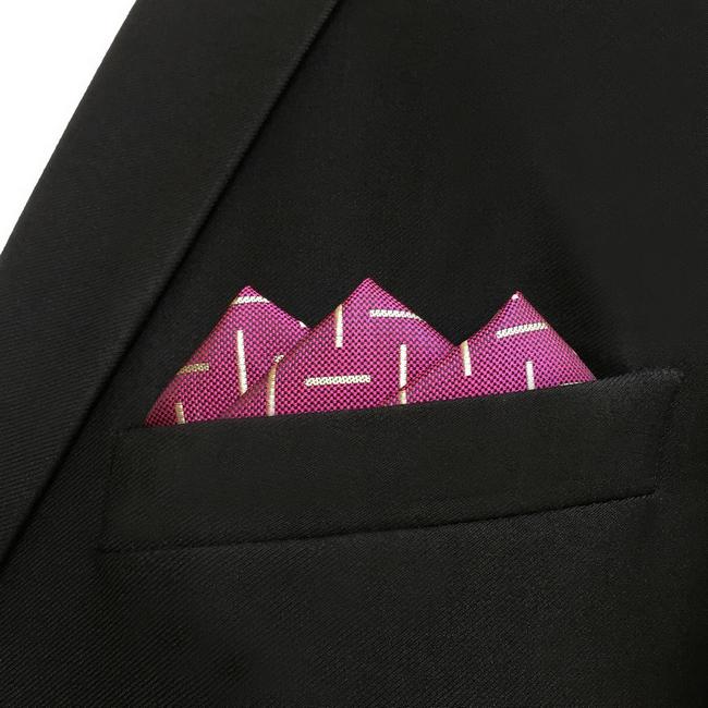 shlax & wing FH17 Pink Abstract Mens Pocket Square Classic Fashion Handkerchief Acceossories Wedding Oferta especial