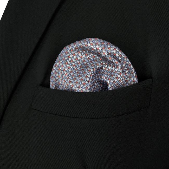 shlax & wing AH96 Light Gray Polka Dots Mens Pocket Square Fashion Party Hanky Classic Handkerchief Gift Último día