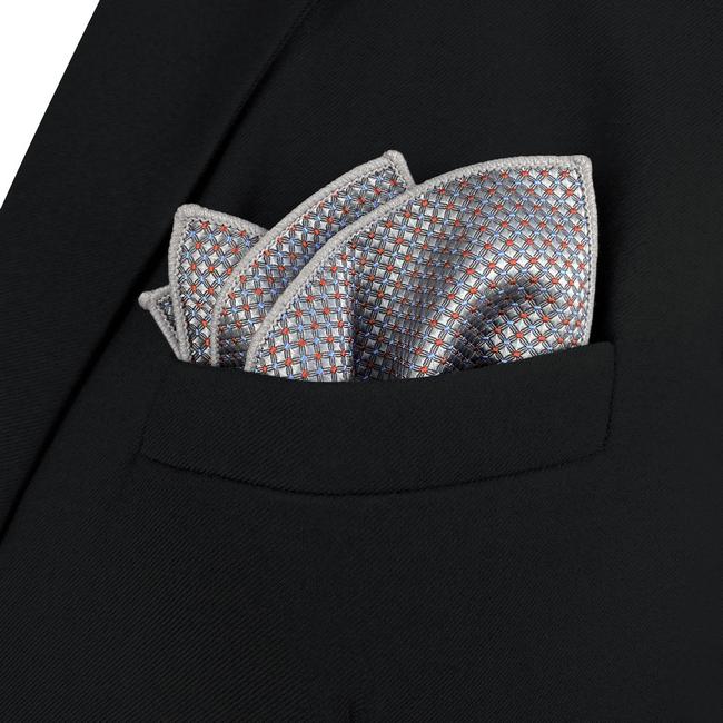 shlax & wing AH96 Light Gray Polka Dots Mens Pocket Square Fashion Party Hanky Classic Handkerchief Gift Último día