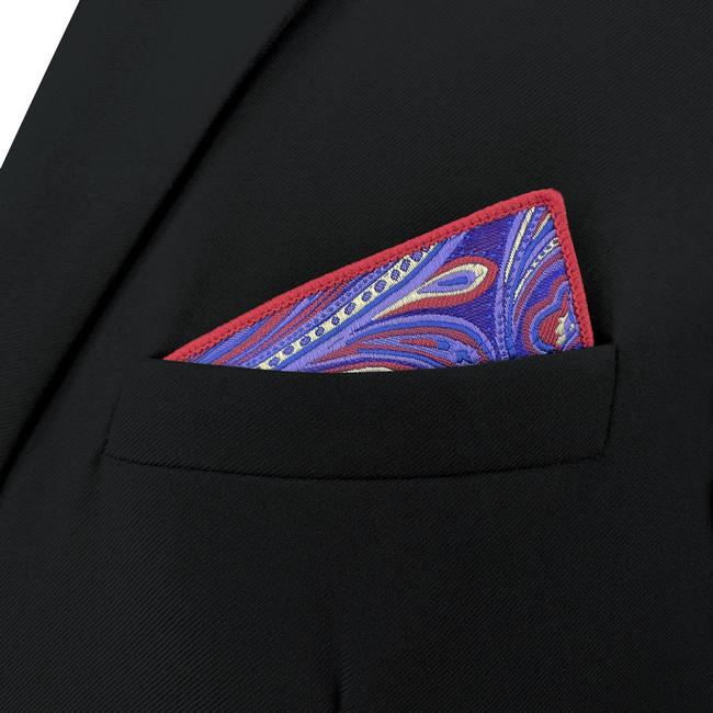 shlax & wing BH34 Multicolor Geometric Mens Pocket Square Party Fashion Hanky Wedding Jacquard Handkerchief Gift Precio de fábrica