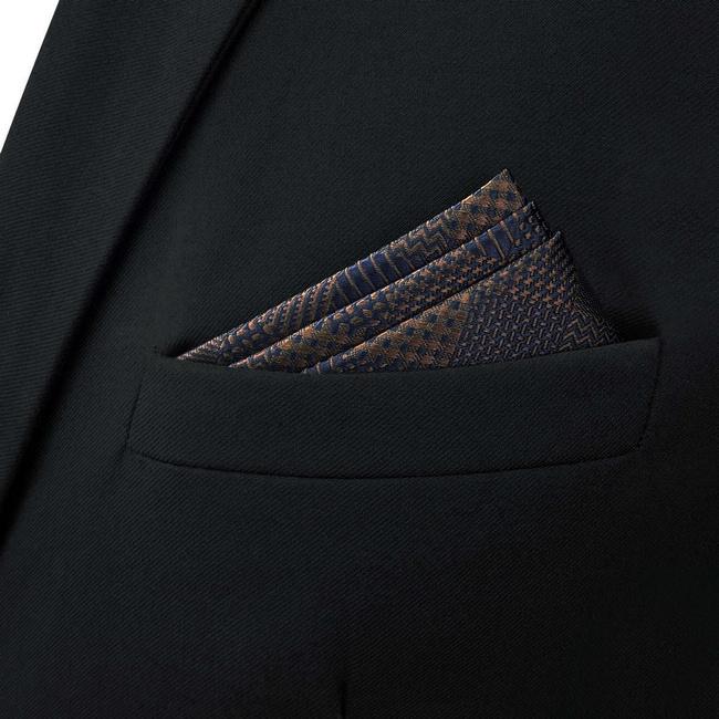 shlax & wing BH53 Brown Checkes Mens Pocket Square Classic Fashion Business Groom Handkerchief Gift Oferta especial de fábrica