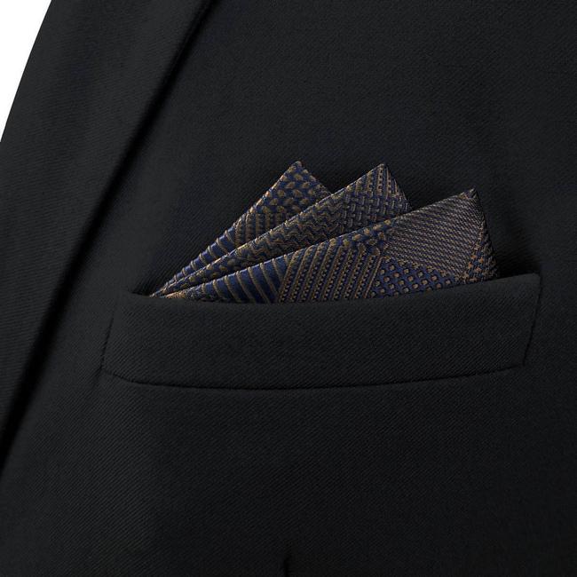 shlax & wing BH53 Brown Checkes Mens Pocket Square Classic Fashion Business Groom Handkerchief Gift Oferta especial de fábrica