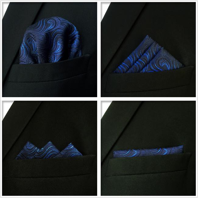 shlax & wing 5 Pieces Assorted Paisley Fashion Mens Pocket Square Classic Handkerchiefs Set 1-67 Solo queda un día