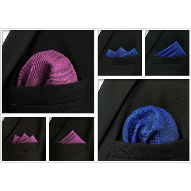 shlax & wing 5 Pieces Assorted Paisley Fashion Mens Pocket Square Classic Handkerchiefs Set 1-67 Solo queda un día