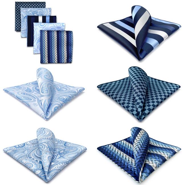 shlax & wing 5 Pieces Assorted Paisley Mens Pocket Square Fashion Classic Handkerchiefs Set 1-2 Superdescuento