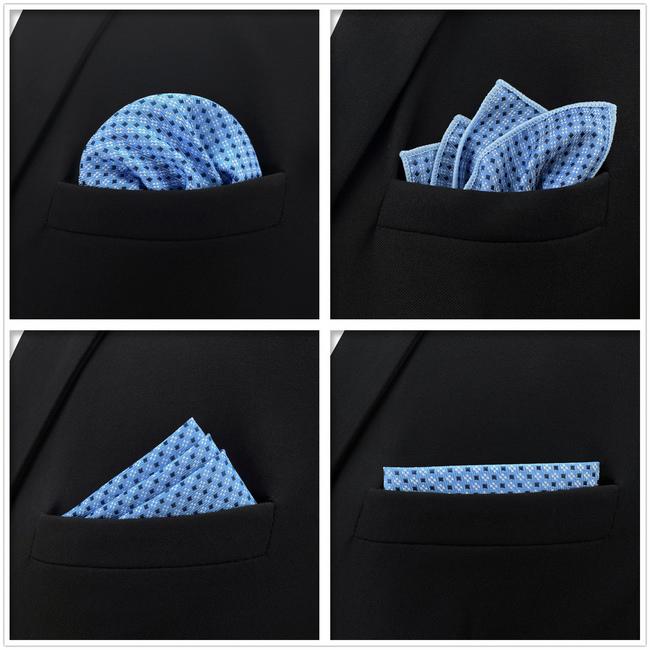 shlax & wing 5 Pieces Assorted Solid Color Mens Pocket Square Fashion Classic Handkerchiefs Set 1-9 Tienda de fábrica