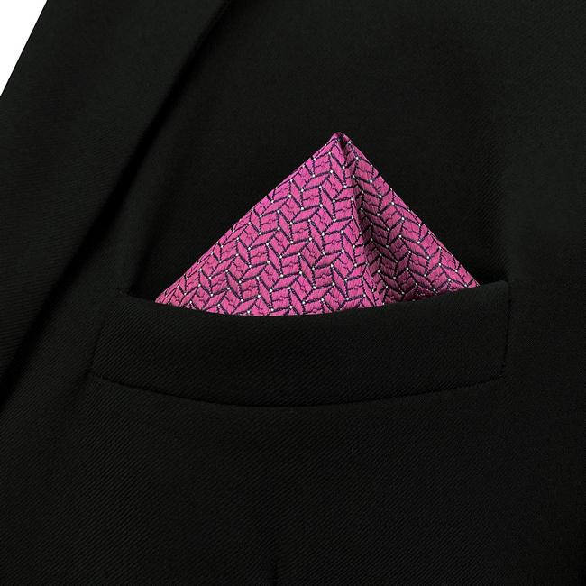 shlax & wing FH11 Pink Geometric Mens Pocket Square Wedding Fashion Handkerchief Gift Silk Precios de Black Friday