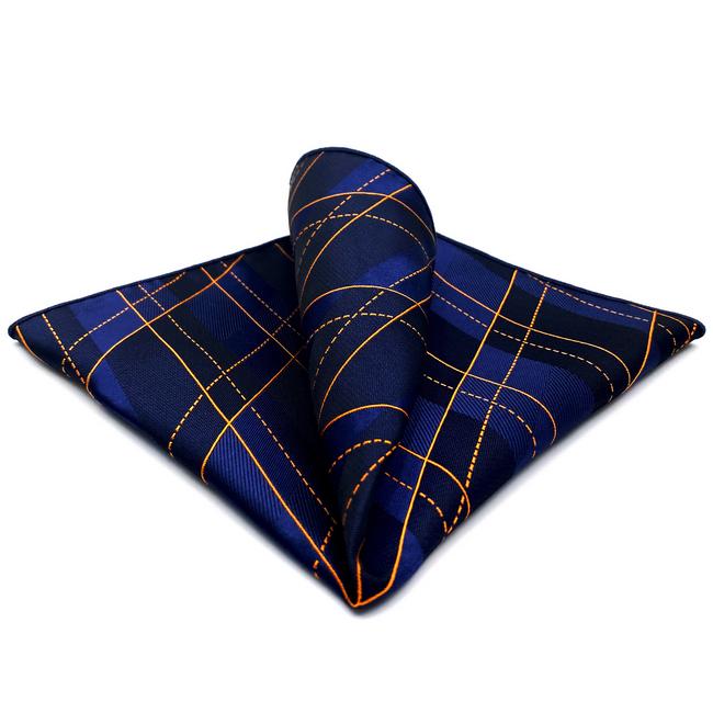 shlax & wing FH9 Blue Geometric Mens Pocket Square Dress Classic Handkerchief Party Gift En oferta