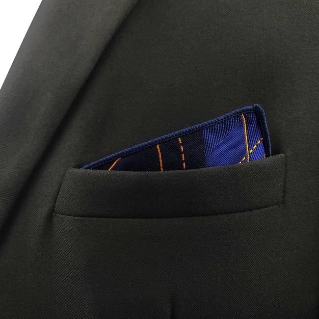shlax & wing FH9 Blue Geometric Mens Pocket Square Dress Classic Handkerchief Party Gift En oferta