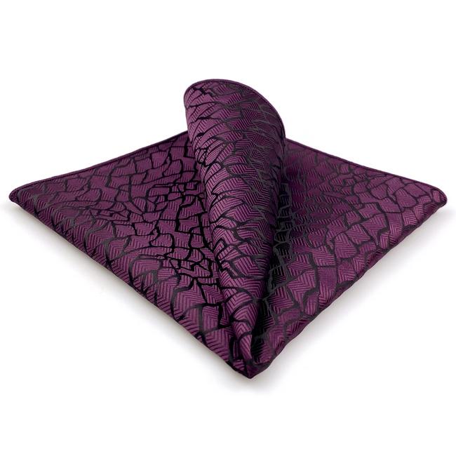 shlax & wing JH11 Purple Geometric Mens Pocket Square Wedding Fashion Handkerchief Accessories Gift Hanky Party Libre de impuestos